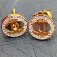 ราคา ต่างหูชุบทองไมครอนฝังเพชรcz (46500238092)