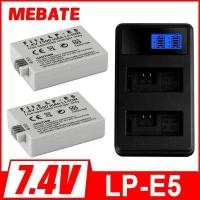 ราคา C 1500Mah 7.4V Lp-E5 LP E5 Camera Battery + LED Lpe5 Battery Charger For Canon 500D 450D 1000D Rebe (55353362330)