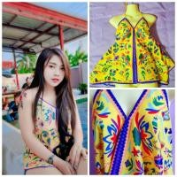 ราคา เสื้อเที่ยวทะเล ชุดเที่ยวทะเล สายเดี่ยวผูกคอ สายเดี่ยวผูกคอลายผ้าเช็ดหน้า เสื้อผ้ามือสองสภาพดี (4158504069)