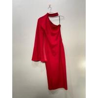 ราคา เดรสสีแดงปาดไหล่ เปิดแขนข้างขวา มีสายรัดคอ❤️ (27988270487)