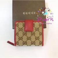ราคา Gucci Compact Wallet Canvas ขอบหนัง (7742832814)