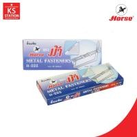 ราคา Horse (ตราม้า) ลิ้นแฟ้ม เหล็กสีเงิน รุ่น H-222 (1 กล่อง / 50 ชุด) (27271895835)