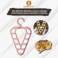 ราคา GANTUNGAN 9IN1 TRIANGLE Shape Magic Hanger ไม้แขวนเสื้อ 9 หลุม (27637935310)
