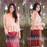 ราคา Siampasinเสื้อลูกไม้ ออกแบบน่ารักใส่สบาย ผ้านุ่ม อก 34-38, 38-40 นิ้ว สีโอรส แขนสั้น รุ่นคอจีน Blouse (21877216370)