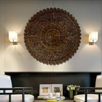 ราคา แผ่นไม้แกะลายดอกติดผนัง ไม้แกะสลัก ไม้แกะ โบราณ ไม้แขวนผนัง ของตกแต่งผนัง แผ่นเพดาน ไม้แกะบัว บัวบาน (7875714947)