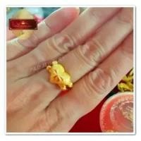 ราคา ใหม่!! แหวนชุบทอง 24K (99.9%) ลายหัวใจตรงกลางสลักดาว เคลือบแก้วหนาพิเศษ (4265052922)