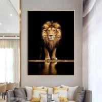 ราคา ศิลปะที่ตื่นเต้นแอฟริกันสิงโตศิลปะโปสเตอร์และพิมพ์สิงโตสัตว์ผนังศิลปะภาพวาดตกแต่งในภาพวาดผ้าใบมืดตกแต่งผนังบ้าน (47801794831)