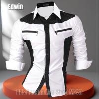 ราคา KEMEJA Vinnzz Edwin เสื้อเชิ้ตผู้ชายพร้อมกระเป๋าซิป (57951303861)