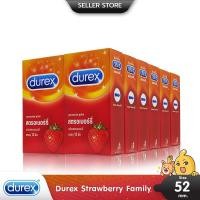 ราคา Durex Strawberry ถุงยางอนามัย กลิ่นหอมสตรอเบอร์รี่ ผิวเรียบ ขนาด 52.5 มม. บรรจุ 12 กล่อง (กล่อง 144 ชิ้น) (1622612472)