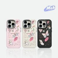 ราคา INS iPhone 11 13 12 14 15 Pro MAX XR XS MAX 7Plus 8Plus SE 7 8 6 6S Plus iPhone การ์ตูนเพชรสีชมพูผีเสื้อเคสซิลิโคน (57201282188)