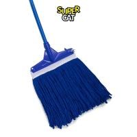 ราคา [2645] ไม้ม็อบหัวคลิปล็อค 12" 320g ด้ามเหล็กกันสนิม 3 ท่อน SUPERCAT ผ้า Cotton ซับน้ำดี เปลี่ยนผ้าได้ (สีน้ำเงิน) (599429814)