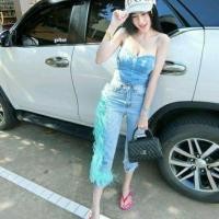 ราคา กางเกงยีนส์แต่งขนเฟอร์ ฟรุ้งฟริ้ง ป้าย wow (3858114761)