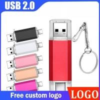 ราคา USB แฟลชไดรฟ์ OTG ประเภท C 2 IN 1 USB 2.0 ไดรฟ์ปากกา Micro USB 128GB 64GB 32GB 16GB 8GB 4GB Pendrive แฟลชไดรฟ์ (27834873953)