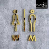 ราคา ป้ายห้องน้ำสีทองสีเงินหรูหรา WM ป้ายสุขาอะคริลิค ป้ายสัญลักษณ์ห้องน้ำชายหญิง สไตล์โมเดิร์น,Designfac (27404711413)
