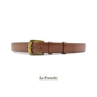 ราคา - เข็มขัดหนังวัวแท้ลาย Pebble สีน้ำตาล พร้อมหัวเข็มขัด #3F0040 (25617655570)