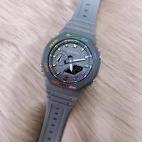 ราคา G*/@shock GA-2100 GREY RAINBOW ชุดสีเทาอ่อนสไตล์อะนิเมะแฟชั่นสายนาฬิกาเรซิ่น f475 (44901147688)