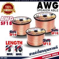 ราคา สายลำโพง CCA เคลือบทองแดงอย่างดีคุณภาพสูง ขนาด12AWG 16AWG 18AWG เลือกความยาวได้ 5M./10M. ที่ลูกค้าต้องการ (45752724615)
