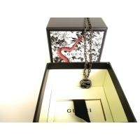ราคา Authentic GUCCI Sterling Silver Interlocking G Pendant Necklace #9472 Pre-owned (26823331625)
