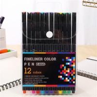 ราคา Tlevino Drawing Pen 12 สี 0.4 มม. Fine Point Art สีน้ํา Fineliner ปากกาสี (45752173837)