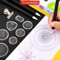ราคา Sms 22pcs Spirograph ไม้บรรทัดชุดเรขาคณิตไม้บรรทัดคณิตศาสตร์ Rouplette วาดเครื่องมือการเรียนรู้ภาพวาดปริศนาของเล่น Spirograph Art เครื่องมือ M1R3 (27167454620)