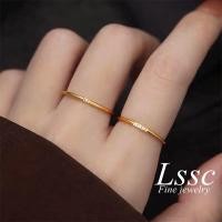 ราคา แหวนวงเล็กๆงานสแตนเลสแฟชั่นผู้หญิง แหวนเพชรเทียมสวยๆ เรียบๆ ไม่ลอกไม่ดำ สไตล์เกาหลี (19485703142)