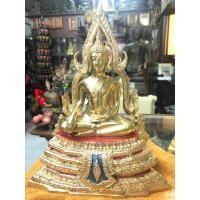ราคา พระพุทธชินราชพิมพ์วัดขนาดฐาน9นิ้วทองเหลืองแท้ลงสี (4362395974)