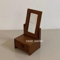 ราคา คันฉ่องไม้สัก ตั้งโต๊ะ คนฉ่องเล็ก กระจก (3811874665)