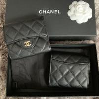 ราคา New Chanel tri-fold wallet อะไหล่สีทองอ่อน (5538870854)