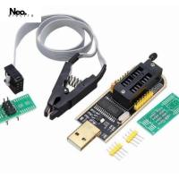 ราคา CH341A EEPROM FLASH BIOS โปรแกรมเมอร์ USB พร้อมคลิปทดสอบ IC ard clamp (41152701176)
