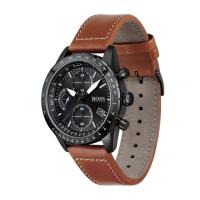 ราคา HUGO BOSS นาฬิกาผู้ชาย PILOT EDITION รุ่น HB1513851 สายหนัง สีน้ำตาล 44มม. (25138441716)