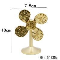 ราคา ทองเหลืองกังหันลมหมุนเครื่องประดับพัดลมขนาดเล็กทองแดงงานฝีมือหมุนได้สไตล์สร้างสรรค์น้ําดิบสก์ท็อปทองแดงศิลปะ (54651289900)