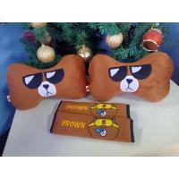 ราคา setหมอนรองคอ+ที่หุ้มเบลล์ในรถยนต์ลายหมีบราวน์Brown (13320239337)