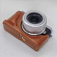 ราคา เหมาะสําหรับกระเป๋ากล้อง Panasonic GF8/GF9 gf7 เคสป้องกัน gf8 ฐานกระเป๋าครึ่ง gf9 เคสหนังแบบพกพาเคสสีดํา (53104340155)
