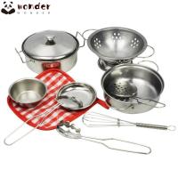 ราคา สิ่งมหัศจรรย์ เครื่องครัวสแตนเลส,พลั่วหม้อสแตนเลสแกล้งเล่นชุดครัว,มินิแบบโต้ตอบจําลองเด็กครัวของเล่นเด็กชายหญิง (50655635057)