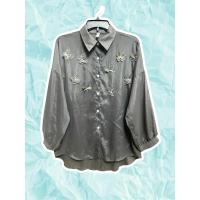 ราคา เสื้อผ้าแก้วแขนพองประกายผีเสื้อนูน 2hand - LANYVINTAGE (43755938492)