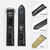 ราคา สายหนังวัวแท้ 19 มม.20 มม.21 มม.22 มม.สําหรับ Omega Seamaster หัวเข็มขัดพับผู้ชายผู้หญิง Universal เปลี่ยนสายนาฬิกา Accessorie (54802634142)