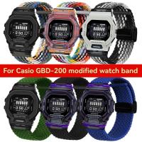 ราคา GBD-200 สายนาฬิกาไนลอนสําหรับ Casio G-SHOCK 3506 | สายรัดหัวเข็มขัดพับแม่เหล็ก | GBD-200-1A/RD-4 | สร้อยข้อมือผู้ชายที่ทนทานทอ JSLL (54504050377)