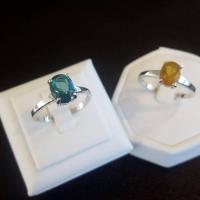 ราคา แหวนพลอยเขียว(Green Topaz) พลอยเหลืองบุษราคัมจัน(Yellow Sapphire) (7042876972)