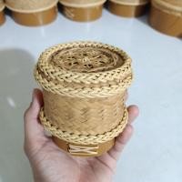 ราคา กระติ๊บข้าวเหนียวใบเล็กจิ๋ว ขนาด3นิ้ว กระติ๊บข้าวเหนียวทำจากต้นคล้า เก็บความร้อนได้นาน ไม่ขึ้นรา (20987490482)