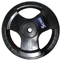 ราคา SETKO Plate แผ่นน้ำหนัก หุ้มยาง 25mm 10 KG (Black) (27226662583)