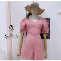 ราคา จั้มสูทขาสั้นลูกไม้ งานป้าย love lady 4xl (20435110820)