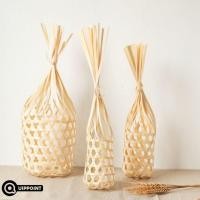 ราคา ชะลอม ตะกร้า กระเป๋า ไม้ไผ่สานธรรมชาติ ไม่รวมโบว์ตกแต่ง งานแฮนด์เมด สานมือจากกลุ่มชุมชน (26802320049)