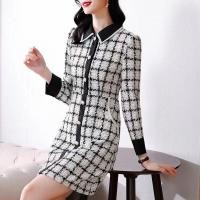 ราคา เดรสผ้าทวิตคอปก/ชุดทำงานผ้าทวิต/เสื้อหนาวผ้าทวิต (22261175383)