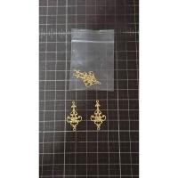 ราคา KHMรหัส669B แผ่นโลหะฉลุสีทอง ขนาด1.5x2.8ซม. 2 ชิ้น ราคา 13 บาท (23772706667)