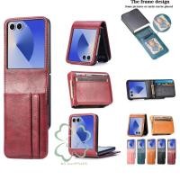 ราคา หรูหรากระเป๋าสตางค์กระเป๋าสตางค์หนังสําหรับ Samsung Galaxy Z Flip 7 Z Flip 6 Z Flip 5 Z Flip 4/3 กันกระแทกปกหลัง (48250110243)