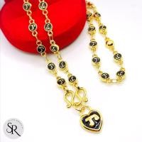 ราคา สร้อยคอนะโม+จี้หัวใจนะโม สีทองสวย (28535625194)