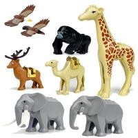 ราคา เข้ากันได้กับเลโก้สวนสัตว์ช้างยีราฟลิงอุรังอุตังลิงนกอินทรีต่อสู้หมาป่าอนุภาคขนาดเล็กประกอบอาคารบล็อกของเล่นชาย (54404022036)