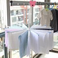 ราคา Blazespark ราวแขวนผ้า, ราวตากผ้าร่มพลาสติกมัลติฟังก์ชั่น, ไม้แขวนเสื้อเด็กกันลมพับได้ 20-คลิป ผ้าอ้อมแขวนไม้แขวนเสื้อหอพัก (26181629136)