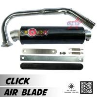 ราคา ท่อสูตร รุ่น CLICK / AIR BLADE ปลายกลม ตรงรุ่น ท่อโมวิค MOVIC-X ทรง ENDURANCE คอท่อชุบโครเมี่ยมอย่างดี + ปลาย + แค้มรัด (53054970042)