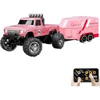 ราคา รถบรรทุกมินิ อาร์ซี,1:64ขนาดมอนสเตอร์รถบรรทุกรถควบคุมระยะไกลที่มีไฟ,การควบคุมระยะไกล2.4กิกะเฮิร์ตซ์,ความเร็ว/พวงมาลัยปรับ(สีชมพู) ความถี่ทีวี (40378477788)